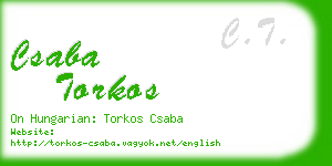 csaba torkos business card